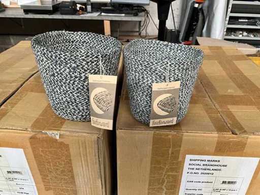 Fair Trade mand/plantpot +/- ?15 x 15cm hoog (72x)