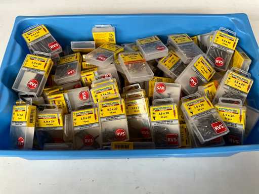 Rotadrill Diverses vis en acier inoxydable et laiton (100x)