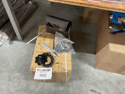 20 x schwarze rustikale Türklinken