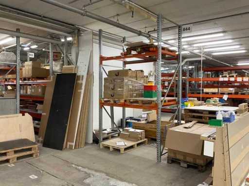 Heavy-duty shelf, with contents