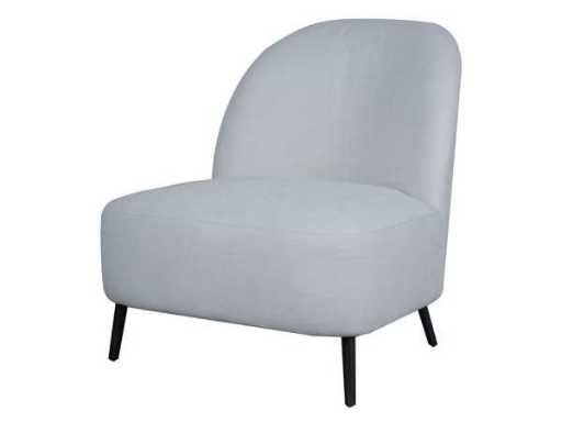 Design tissu en tissage ivoire en fauteuil (1x)