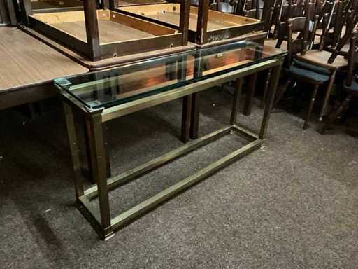 Tavolino laterale in ottone