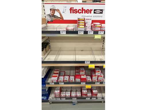 Tiges filetées, bouchons à clous et boulons en coin Fischer (55x)