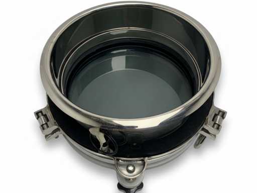 Hublot marine en acier inoxydable SCM avec trappe d’évacuation D200mm - S00296.05.AV