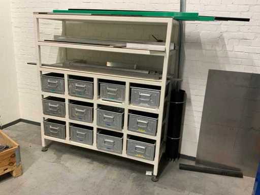 Werkplaatskast voorzien van (RVS, Aluminium, Kunststof ) Voorraad