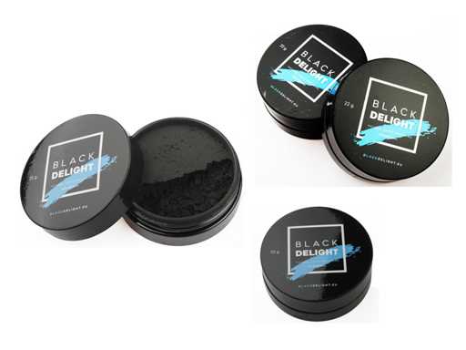 *NUOVO* Black Delight Polvere Sbiancante, Carbone attivo, Sbiancamento Denti, Cosmetici (1000 pezzi)