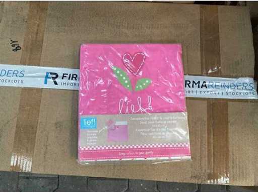 Partij Lief Dekbedovertrek + 1 kussensloop - Roze (70x)