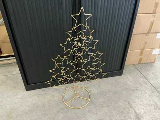Étoile sapin de Noël pour ballons de Noël en métal H95cm or (48x)