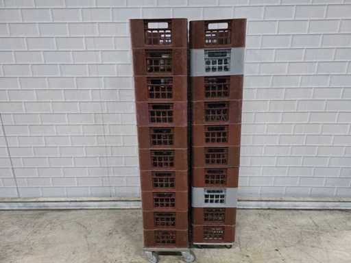 Cassa impilabile in plastica per forno (100x) con 10 carrelli