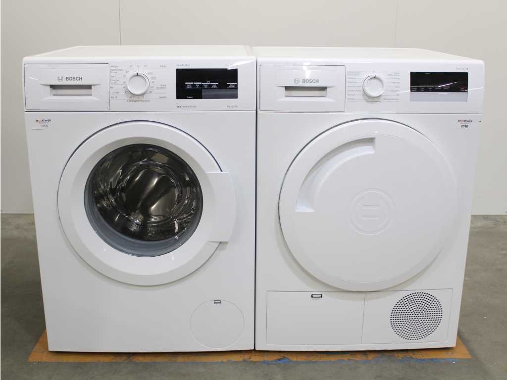 Seria Bosch|6 Mașină de spălat VarioPerfect EcoSilence Drive & Seria Bosch|4 Uscător