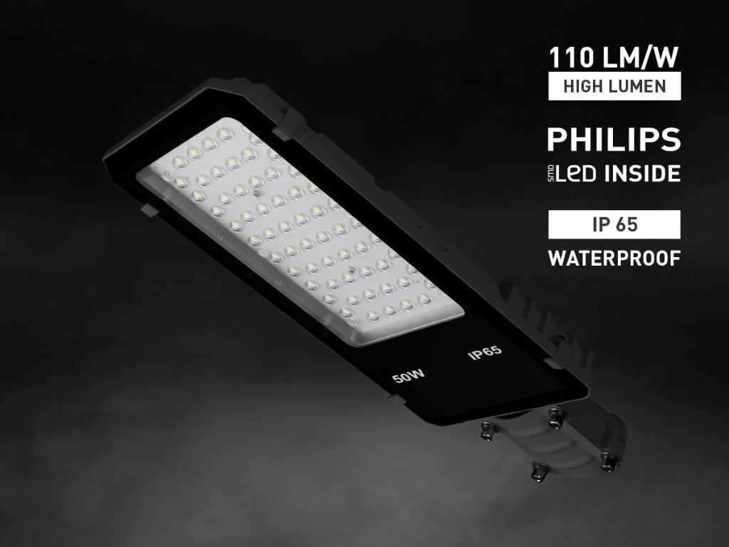 8 x 50W Straatverlichting PRO Philips Chip SMD LED 