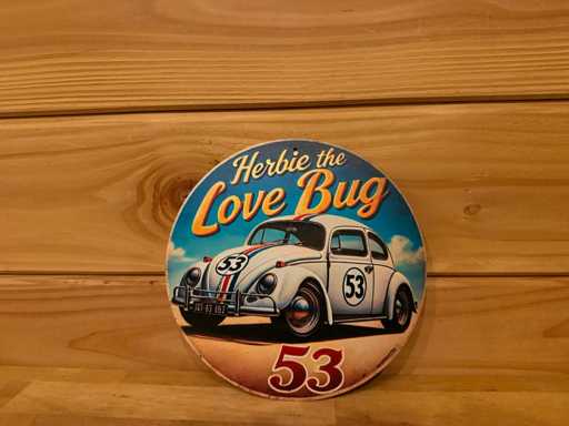 Metal advertising sign round 20cm