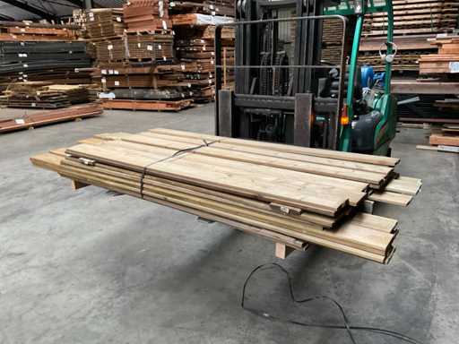Batch of pine impregnated garden planks 180-240x14x1.6 cm
