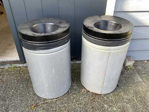 Poubelle d’extinction de flamme (2x)