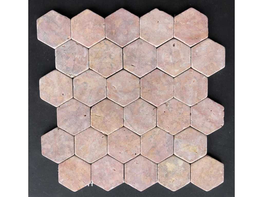 13m2- mosaic Hexagon Terracotta 30X30