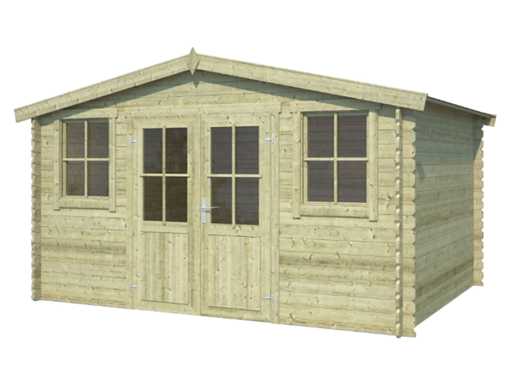 Cabane en rondins en épicéa « Caroline » - 380x175x230 cm