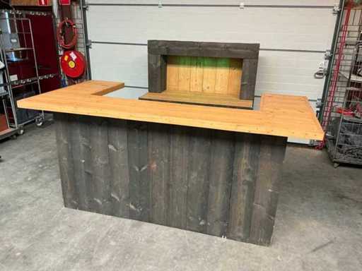 Scaffold Wood Bar Furniture + Backbar
