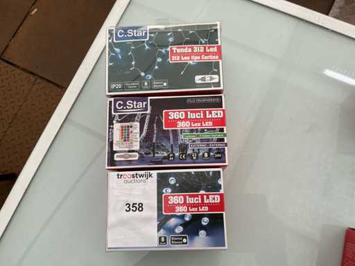 C.Star. IP20+IP44. Innen- / Außenbereich, Weihnachts-LED-Beleuchtung. (3-fach)