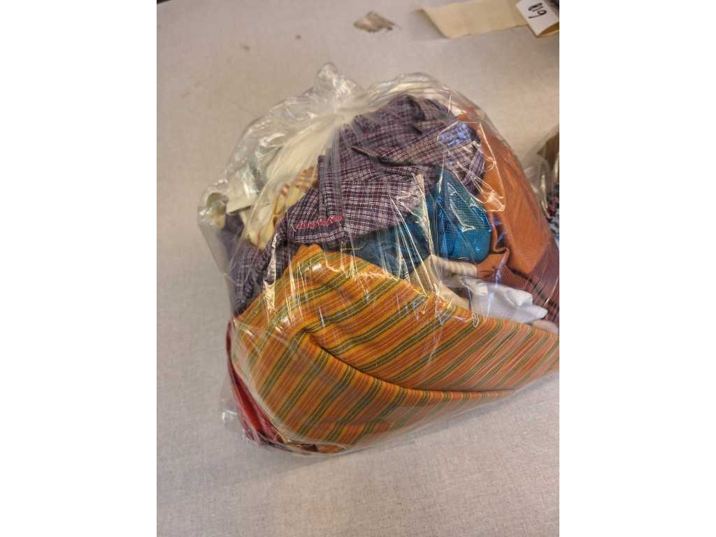 3 torby bawełniane naszywki kupony >50 cm hobbystyczne resztki tekstyliów 