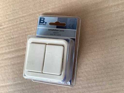 Comutator Berker montat la suprafață, dublu (221x)