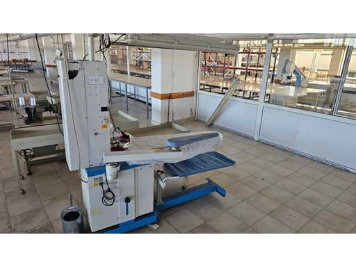 NUOVA FOX GROUP (WŁOCHY) 2431S Przemysłowe stanowisko do prasowania i wykańczania Nuova Fox Group 2431S z kotłem Hasel