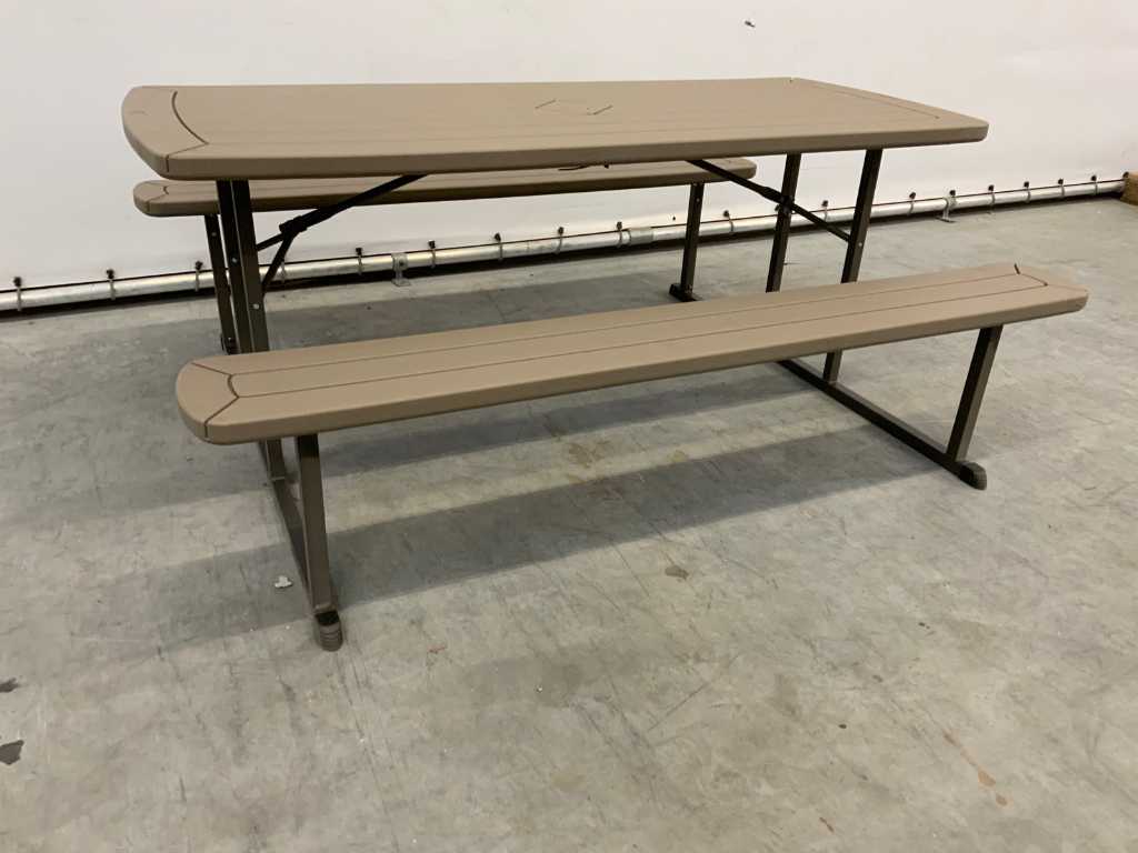 Folding picnic table online bench costco