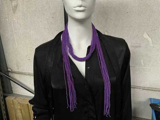 Fioletowy naszyjnik Fair Trade (13x)