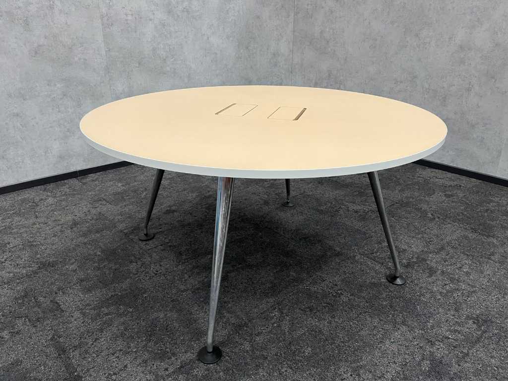 Vitra MedaMorph - table de conférence design ronde Ø140 - beige