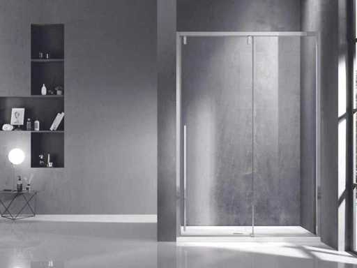 Schuifdeur 150x200cm softclose links/rechts gepolijst zilver