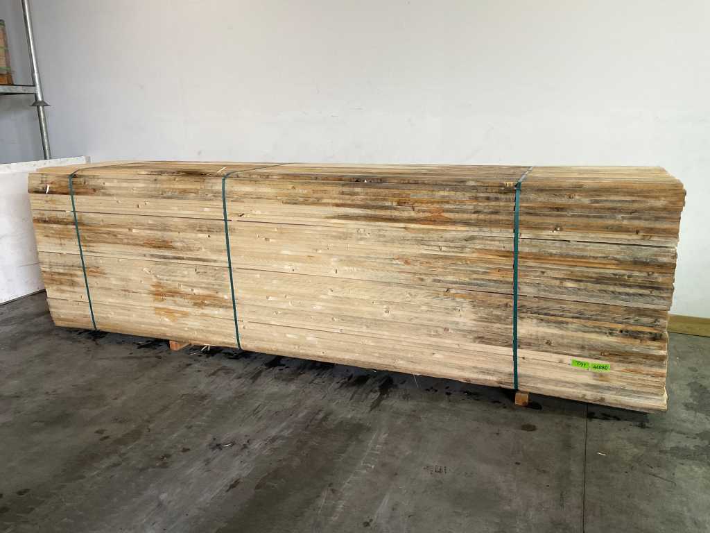 Vuren plank 420x10x2,2 cm (80x)
