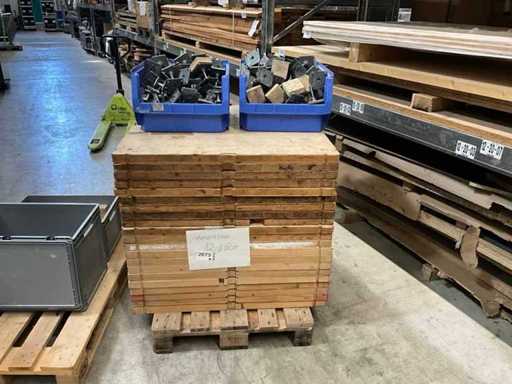 21 piezas Oktanorm placas de suelo de 100x100cm, pies, accesorios en caja