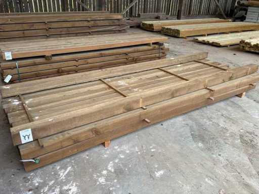 Wooden beams 3200x100x100mm (22x)