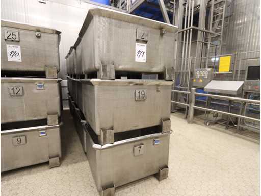 Stainless steel transport box (15x)