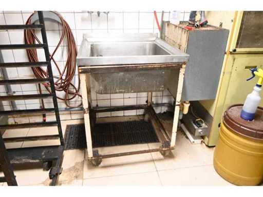 Mobiele RVS Spoelbak