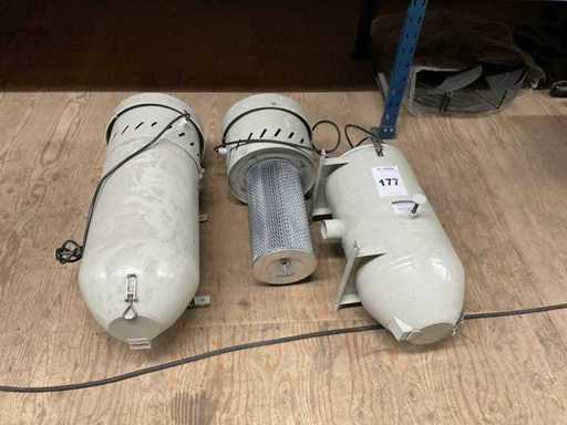 Steel filter units