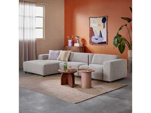 fonQ - Nova Corner Sofa z leżanką po lewej stronie - Natural Melange - Zestaw sofy