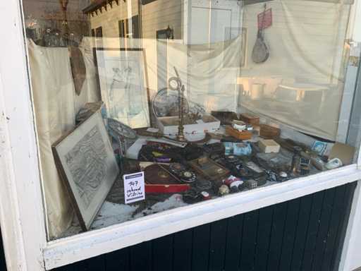 Contenuto della vetrina del negozio