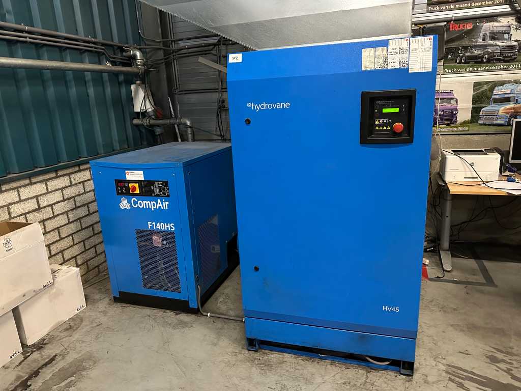 Hydrovane - HV45 V45ACE08-4035S400 - Air compressor with dryer and pressure vessel - 2017