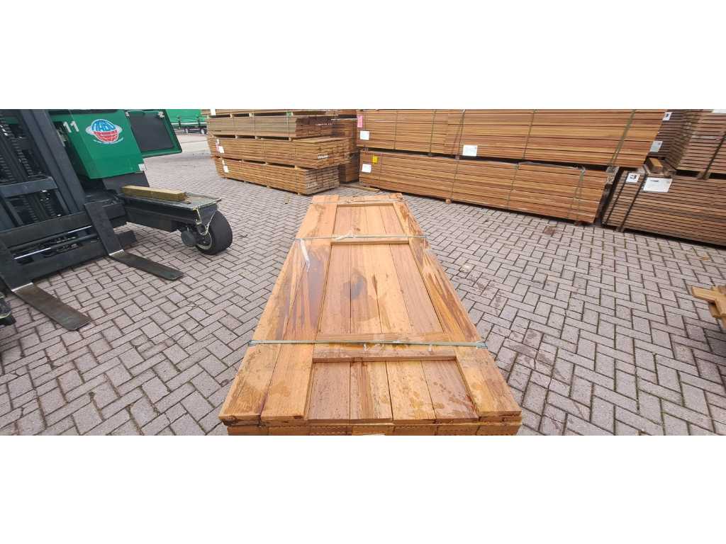 Guyana Teak hardwood decking boards 27x145mm, length 455cm (100x)