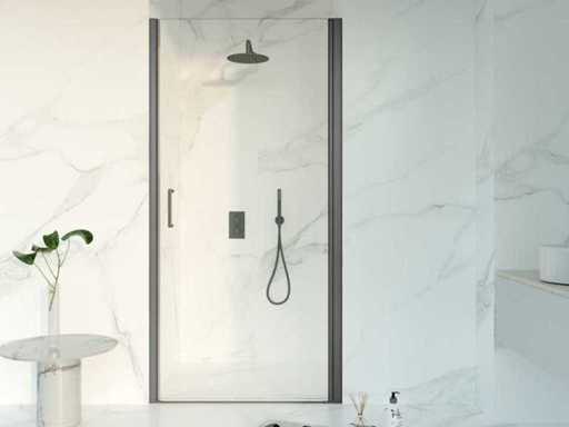 Fortifura Galeria Brushed gunmetal Shower door 100x200 SW1122494