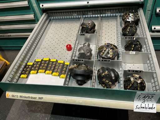 Urma angle milling cutter with inserts (9x)