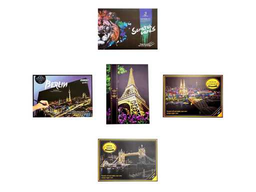 *NOI* Panouri de zgârietură, seturi de plăci de zgârietură cu pix din lemn (seturi 400)