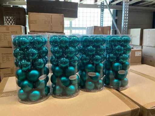 Partij kerstballen unbreakable&seamless D5cm blue 16/tube (132 tubes)