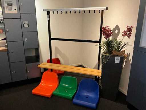 dressing room bench