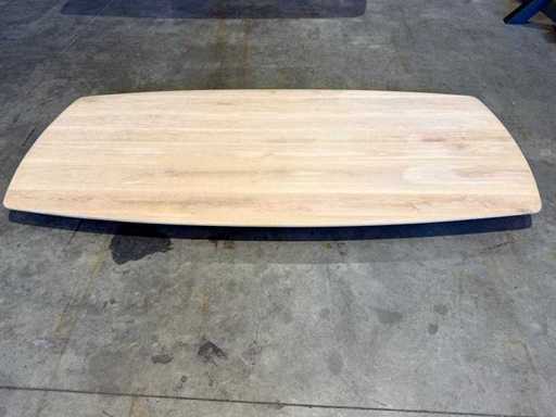 Eiken Deens ovaal tafelblad 240 cm.