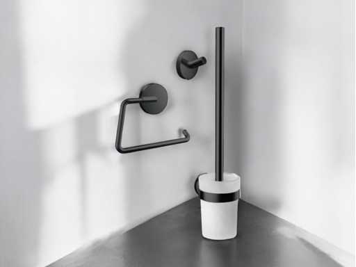 Emco Toiletset met toiletborstelhouder handdoekhaak en toiletrolhouder mat zwart