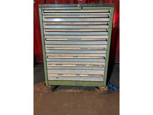 Armadio in metallo con cassetti – Utensili da fresatura e taglio inclusi (completi)