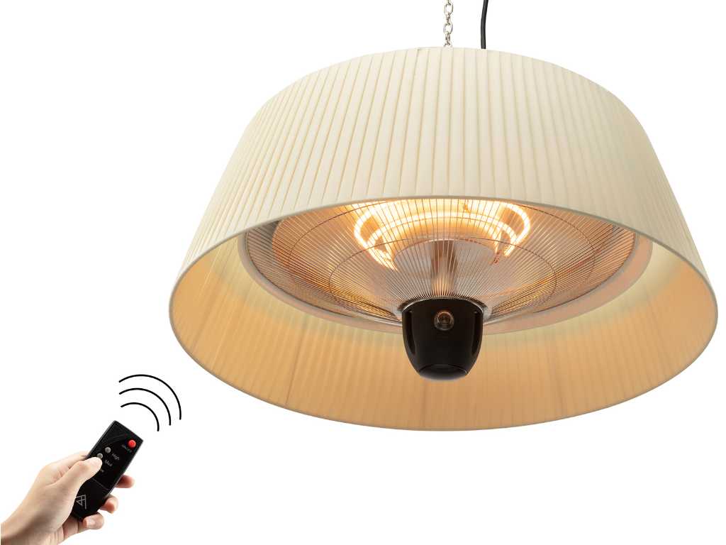 5 x Hanging Electric Patio Heater with Hood - Cream