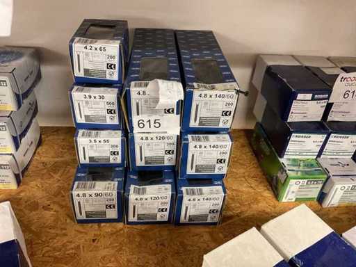 10 scatole di viti nere a costruzione rapida