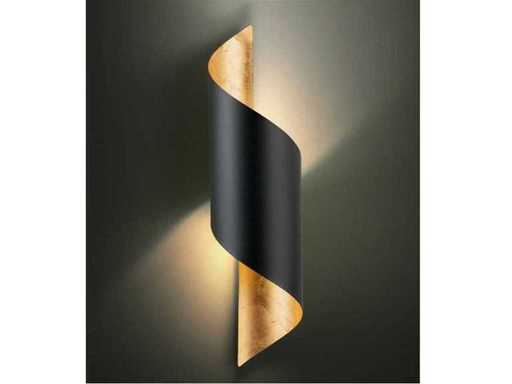 8 x Swirl design wall lamps gold black